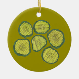 Kind of a Big Dill Deal Congrats Pickle Chips Ceramic Ornament