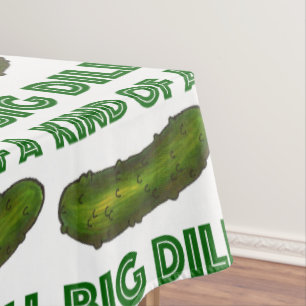 Kind of a Big Dill (Deal) Green Deli Pickle Foodie Tablecloth