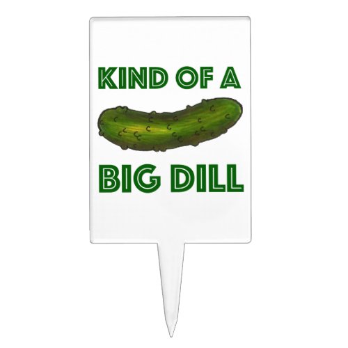 Kind of a Big Dill Deal Green Kosher Pickle Cake Topper