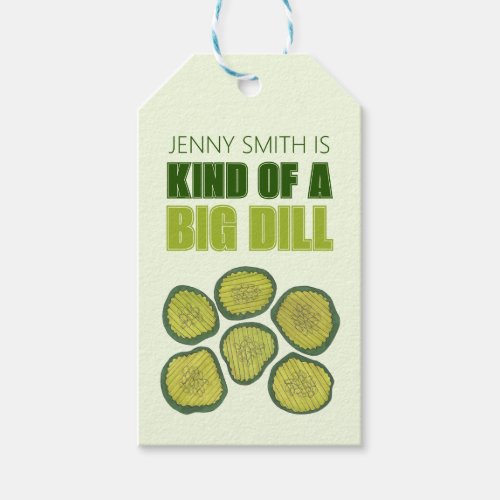 Kind of a Big Dill Deal Green Pickle Chip Congrats Gift Tags