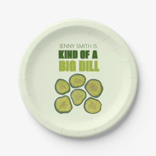 Kind of a Big Dill Deal Green Pickle Chip Congrats Paper Plates