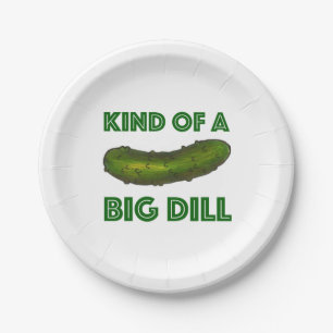 Kind of a Big Dill (Deal) Green Pickle Congrats Paper Plates