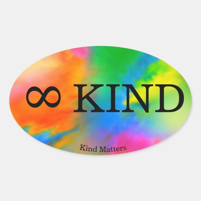 ∞KIND oval sticker (Front)