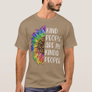 Kind People Are My Kinda People Hippie Tie Dye Sun T-Shirt