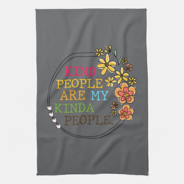 Kind People Are My Kinda People Kitchen Towel (Vertical)