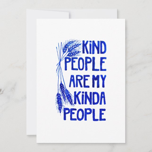 Kind People Individual Greeting Card (Front)