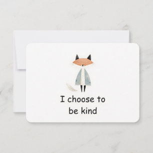 Kind Red Fox Woodland Animal Affirmation Card