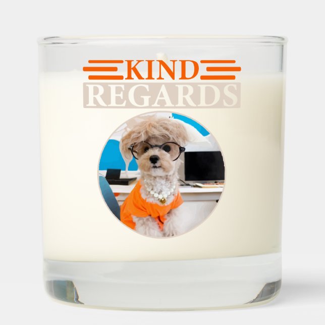 Kind Regards Noodles Glass Design" Scented Candle (Right)