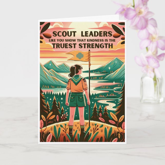 Kind Scout Leader Thank You Card Zazzle