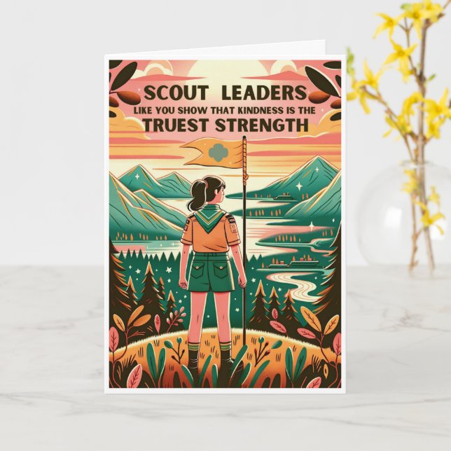 Kind Scout Leader Thank You Card Zazzle