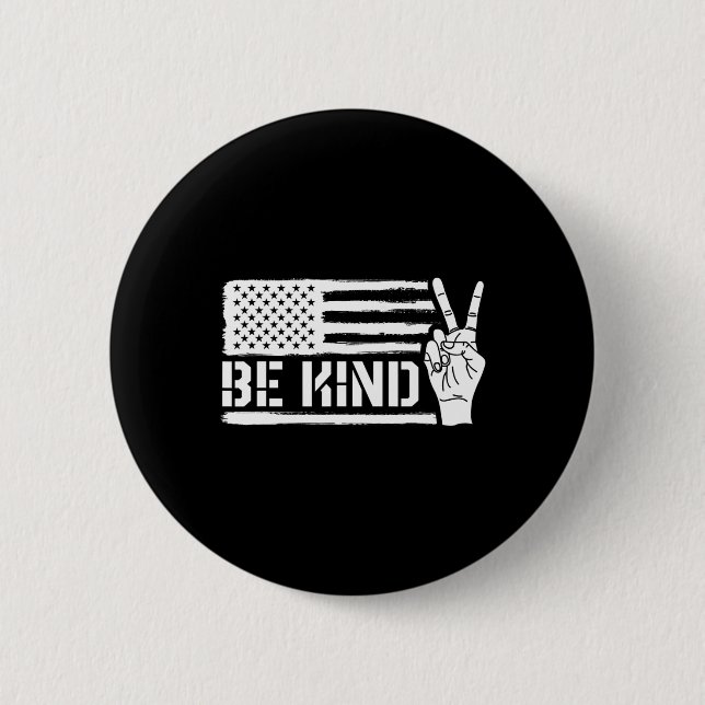 Kind Sign Language Asl Teacher Gift Deaf Awareness Button (Front)