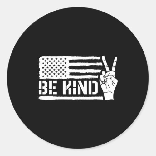 Kind Sign Language Asl Teacher Gift Deaf Awareness Classic Round Sticker