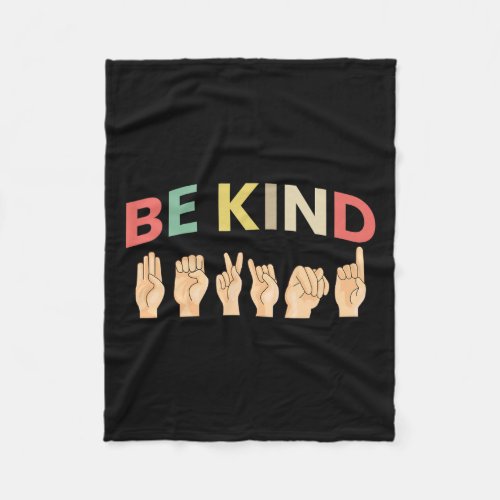 Kind Sign Language Deaf 2  Fleece Blanket