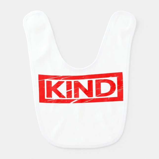 Kind Stamp Baby Bib (Front)