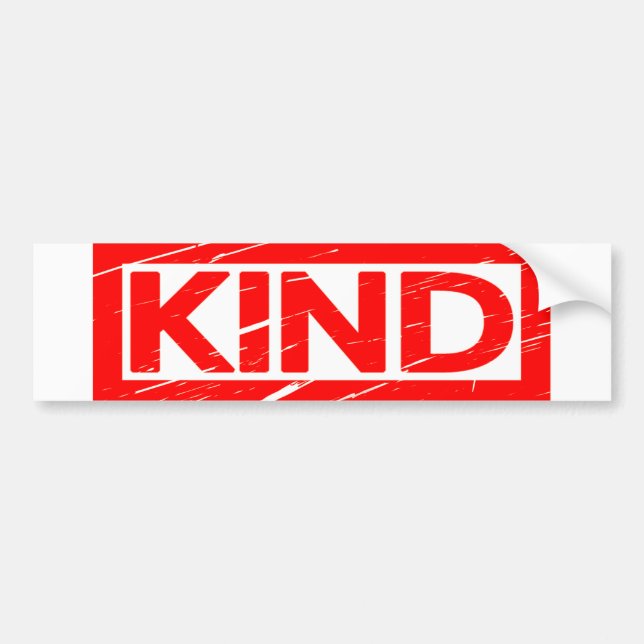 Kind Stamp Bumper Sticker (Front)