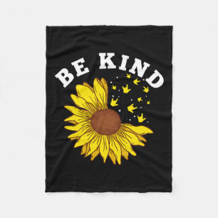 Kind Sunflower Asl Deaf Fleece Blanket