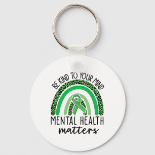 Kind To Your Mind Leopard Rainbow Mental Health Pr Keychain
