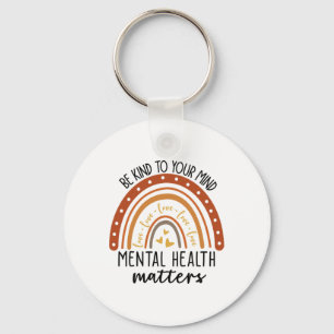 Kind To Your Mind Leopard Rainbow Mental Health Pr Keychain