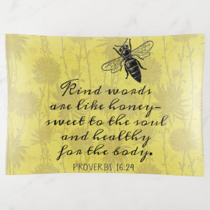 Kind Words Like Honey Quote Trinket Tray