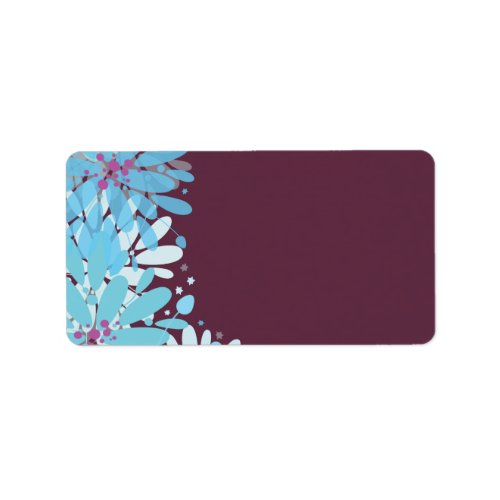 KINDA BLUE FLOWERS Wedding Address Label