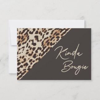 Kinda Bougie Brown Leopardprint Thank You Card