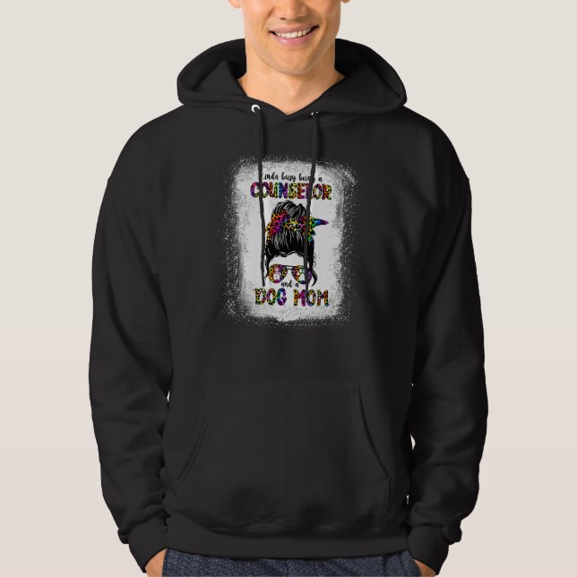 Kinda Busy Being A Counselor And A Dog Mom Mother' Hoodie (Front)