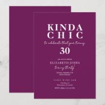 Kinda Chic to Celebrate Plum & Moody Birthday