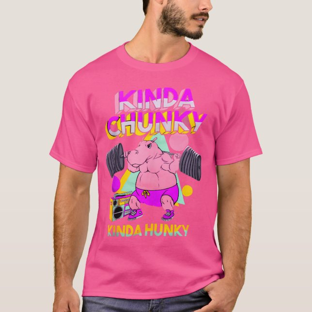 Kinda Chunky Kinda Hunky Bodybuilding Gym T-Shirt (Front)