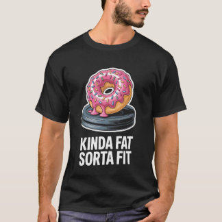 Kinda Fat Sorta Fit Fitness Humor Weightlifting T-Shirt