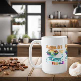 Kinda Fit Funny Gym Fitness Rainbow Coffee Mug