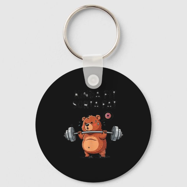 Kinda Fit Sorta Fat Funny Gym Body Sitive Men Wome Keychain (Front)