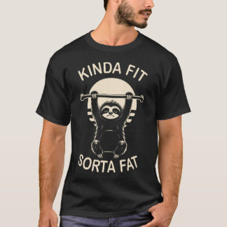 Kinda Fit Sorta Fat Funny Gym Workout T-Shirt