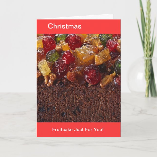 Kinda Fruity Fruitcake Holiday Card (Front)