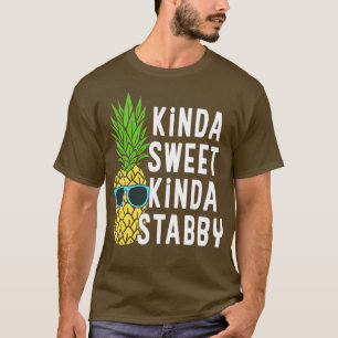 Kinda Sweet Kinda Stabby Pineapple Pun Punny Novel T-Shirt