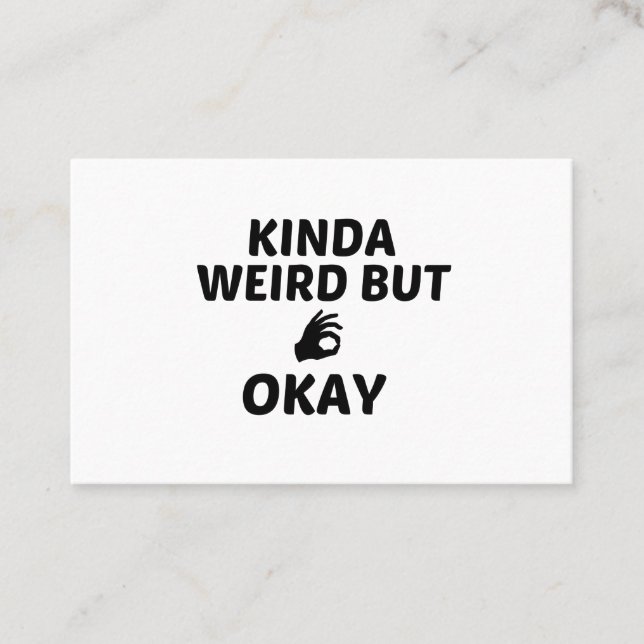 KINDA WEIRD BUT OKAY FINGER BUSINESS CARD (Front)