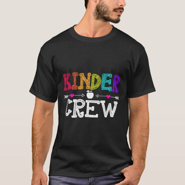 Kinder Crew Back To School Kindergarten Teacher St T-Shirt (Front)