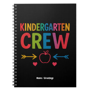 Kinder Crew Funny Kindergarten Fun Back To School Notebook