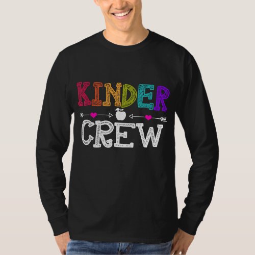 Kinder Crew Funny Kindergarten Teacher 1st Day of  T_Shirt