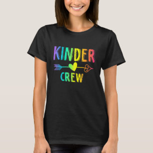 Kinder Crew KIndergarten Level Team Teacher Back T T-Shirt