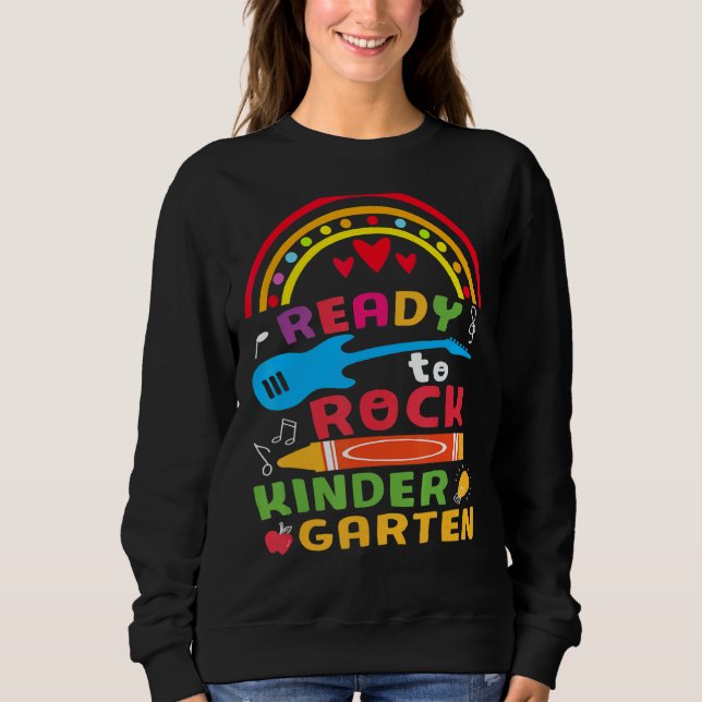 Kinder Crew  Kindergarten Teacher 1st Day Of Schoo Sweatshirt (Front)
