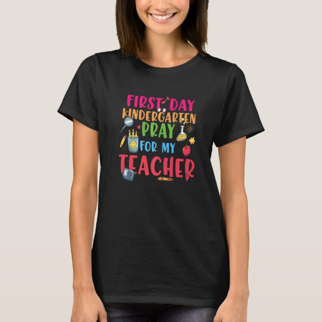 Kinder Crew  Kindergarten Teacher 1st Day Of Schoo T-Shirt (Front)