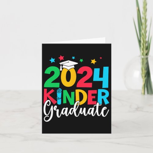 Kinder Graduate 2024 Kindergarten Graduation Boys  Card