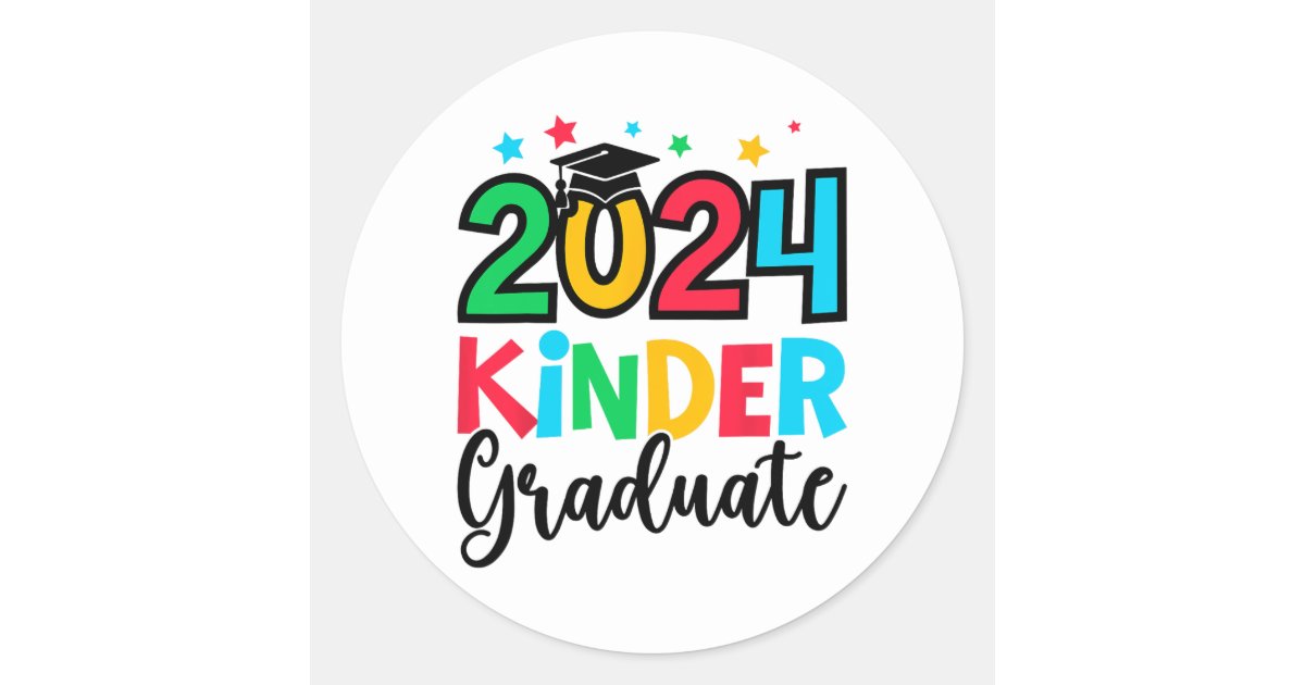 Kinder Graduate Kindergarten 2024 Graduation Gifts Classic Round