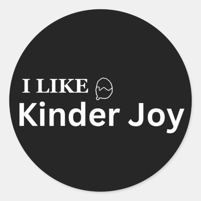 kinder joy classic round sticker (Front)