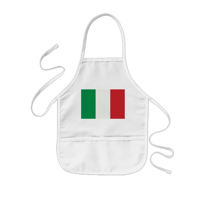 Kinder Küchenschürze mit Italien Fahne Kids' Apron (Front)