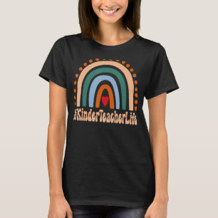 Kinder Teacher Rainbow Appreciation Day Hello Back T-Shirt