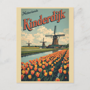Kinderdijk Holland Netherlands WindMills gifts Postcard