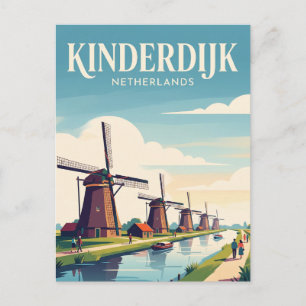 Kinderdijk Netherlands Postcard