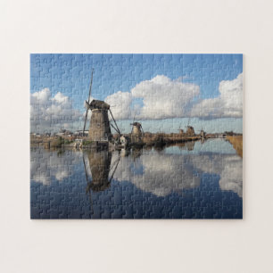 Kinderdijk Wind Mills Netherlands Holland Blades J Jigsaw Puzzle
