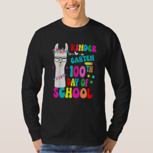 Kindergarten 100 Days Smarter No Prob Llama Teache T-Shirt